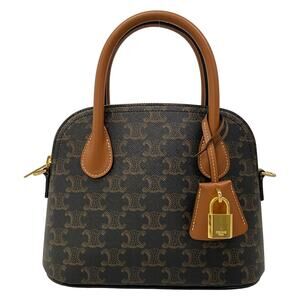 Celine Teen Honolyn Bag Handbag 120682DNK.04LU Tan (Brown) Triomphe Canvas Calf